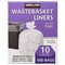 Kirkland Signature 10 Gallon Wastebasket Liners 500 Bags Clear